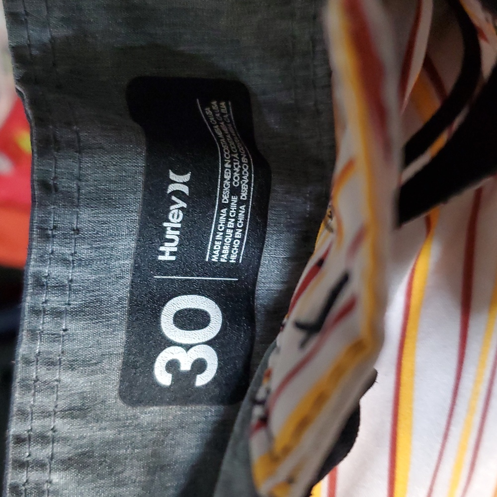 Hurley Tropical Floral Board Shorts - Black, Orange, Pink - Picture 6 of 6